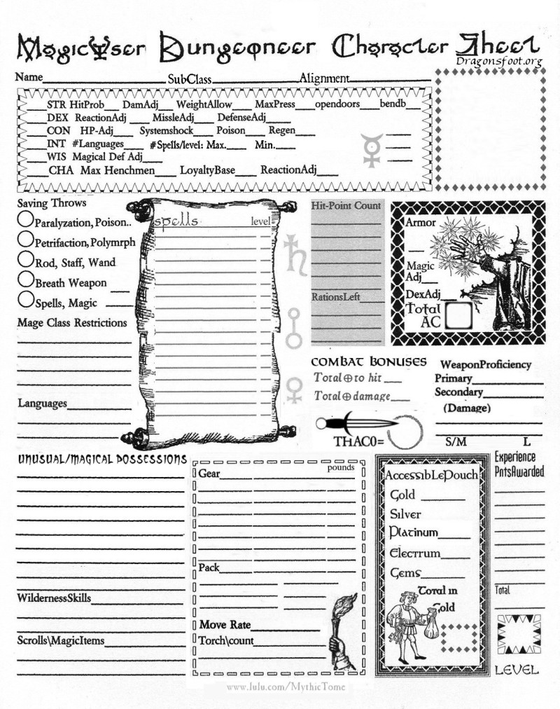 dungeons-and-dragons-2nd-edition-character-sheets